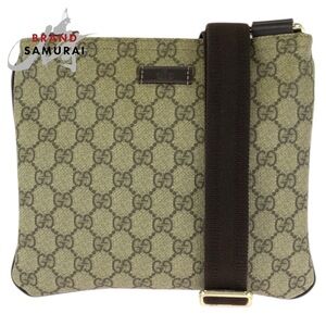GUCCI beige brown shoulder bag messenger GG Supreme canvas